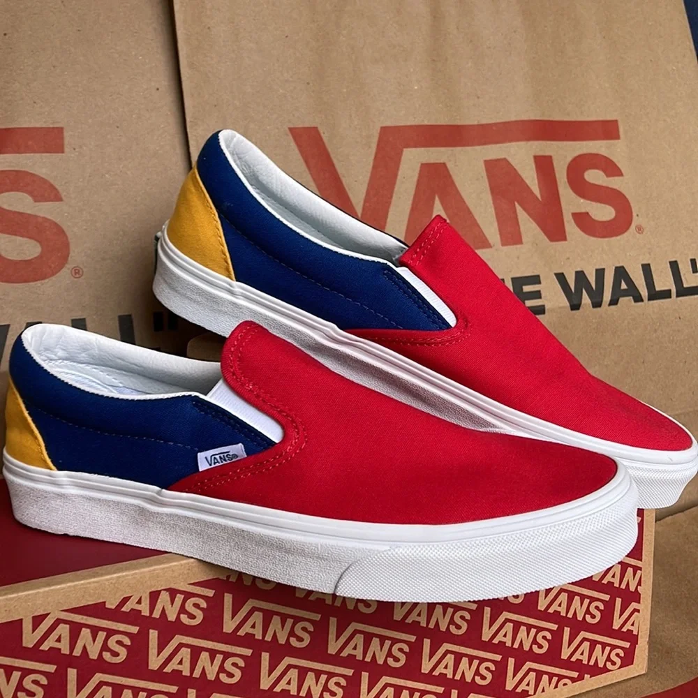 Vans Classic Slip On Vans Yacht Club Red /Blue sneakers men’s - Picture 6 of 16